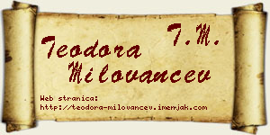 Teodora Milovančev vizit kartica